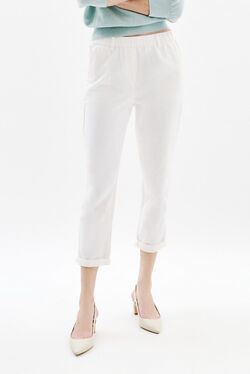 Pantalon pnoor blanc femme
