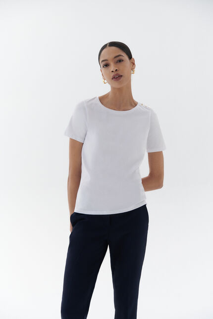 T-shirt Tjaya bianco donna