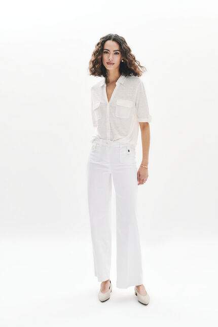 Bluse Estela 100 % Leinen naturfarben damen
