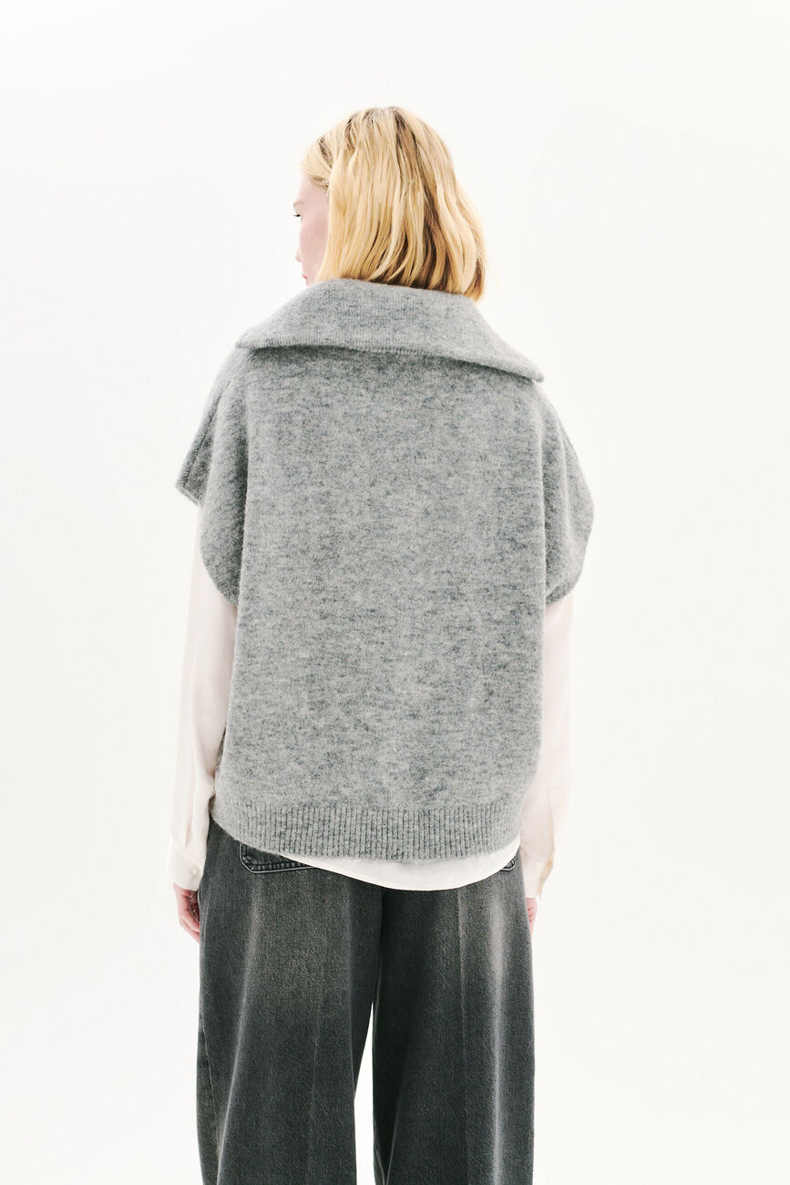Pull mitch gris clair femme