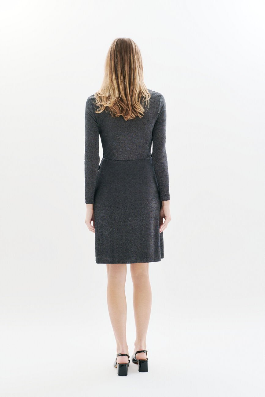 Vestido Rmindy cinzento prata mulher