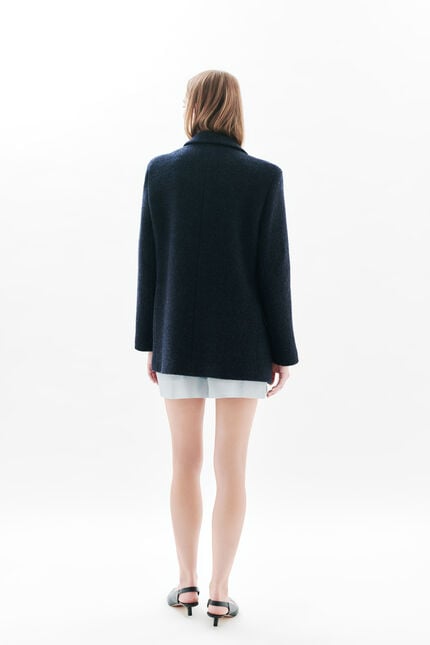 Girelli coat 100% wool navy blue woman