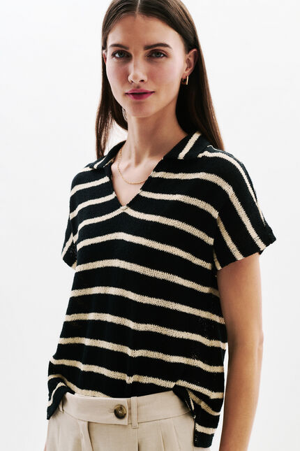 T-shirt Terrier noir femme