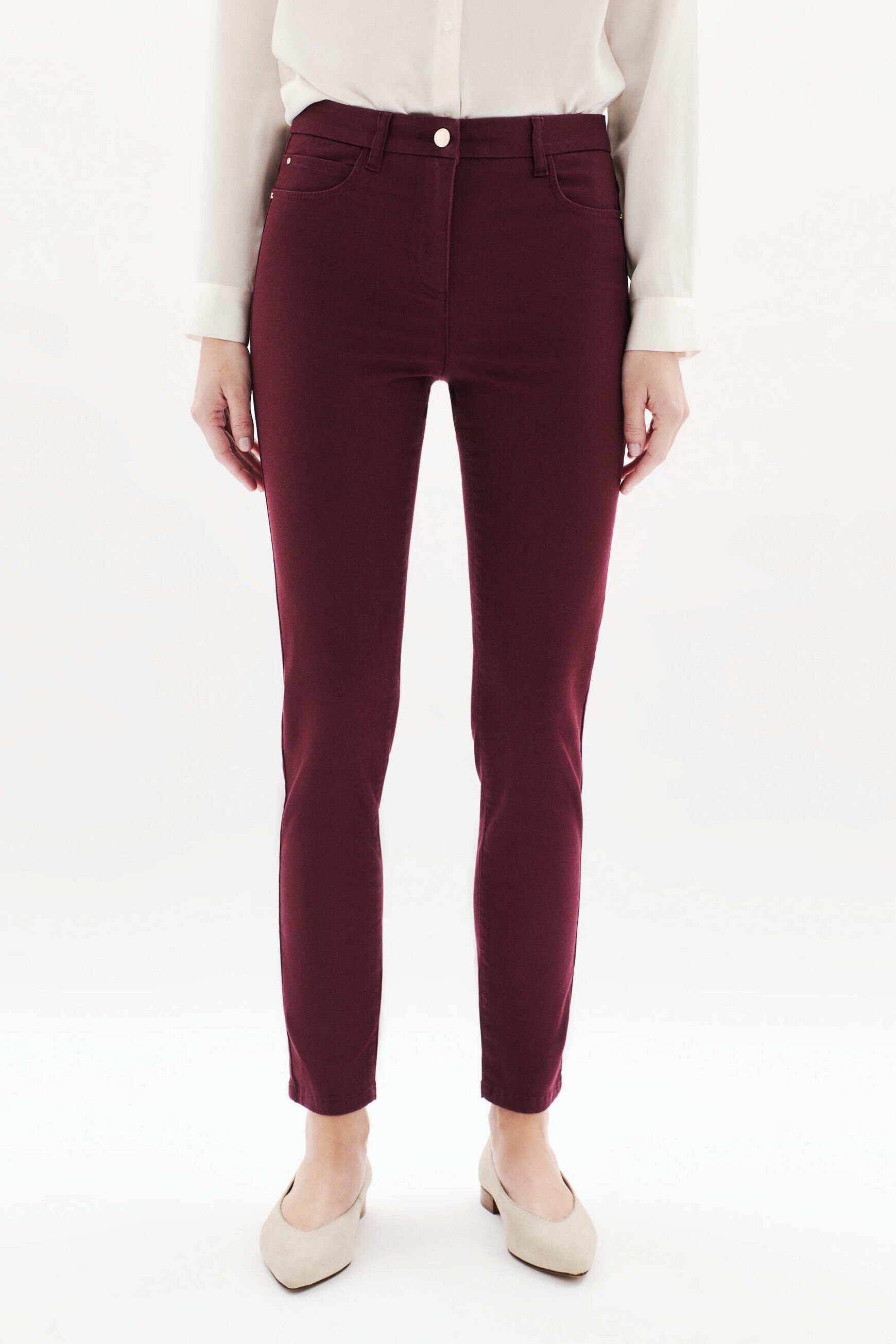pantalon tony bordeaux femme
