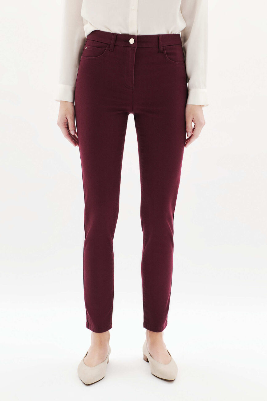 Tony trousers burgundy woman