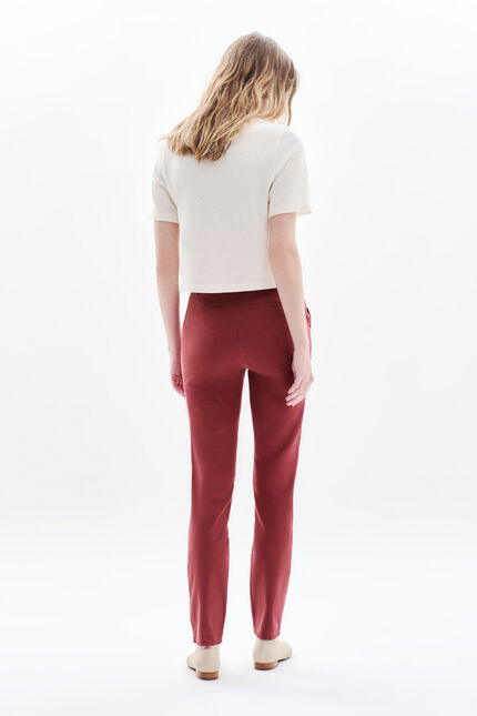 Pantalón adelmo burdeos mujer