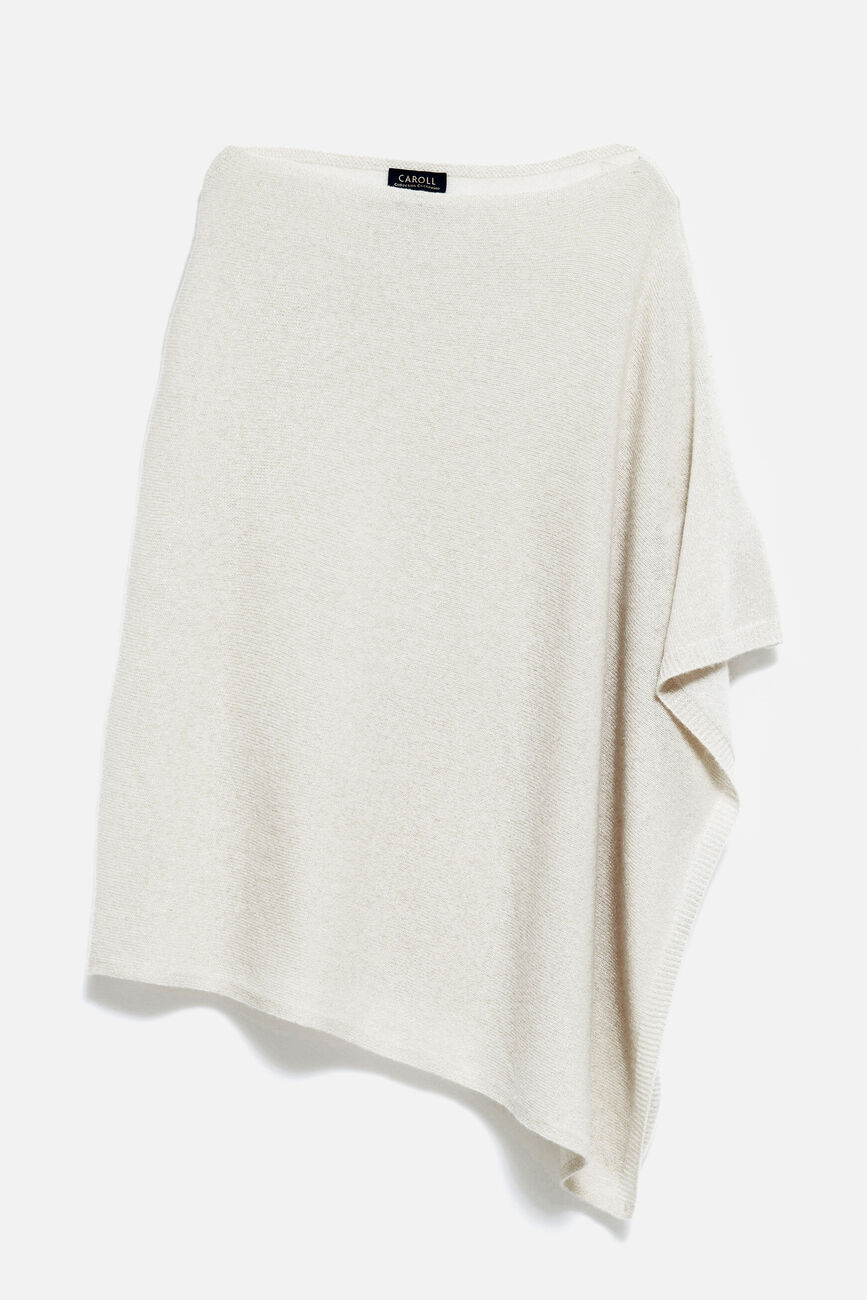 poncho baltia ivoire femme
