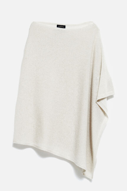 poncho baltia ivoire femme