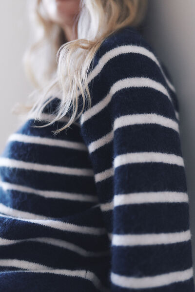 pull fabian bleu marine femme