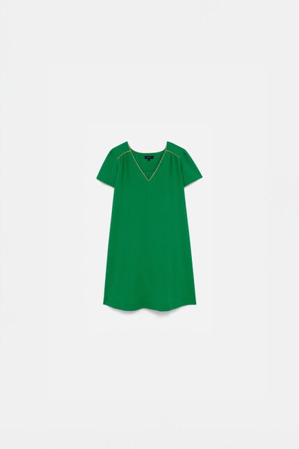 Robe raffy vert menthe femme