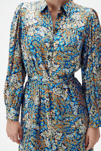 Robe amanda bleu electrique femme