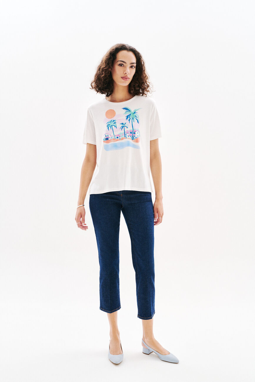 T-shirt Tim-Transat ecru femme