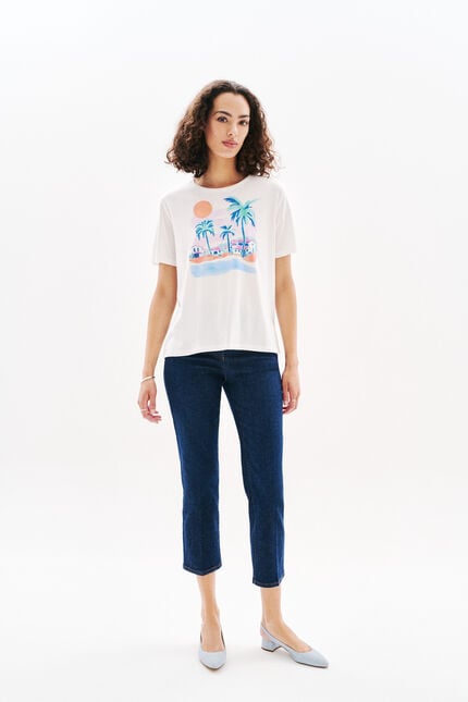 T-shirt Tim-Transat ecru femme
