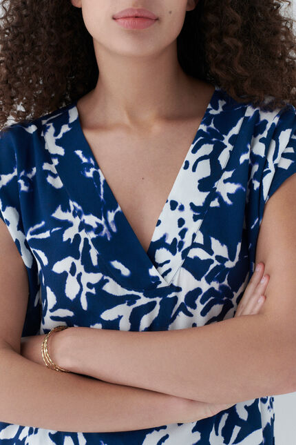 Blouse cilona bleu marine femme