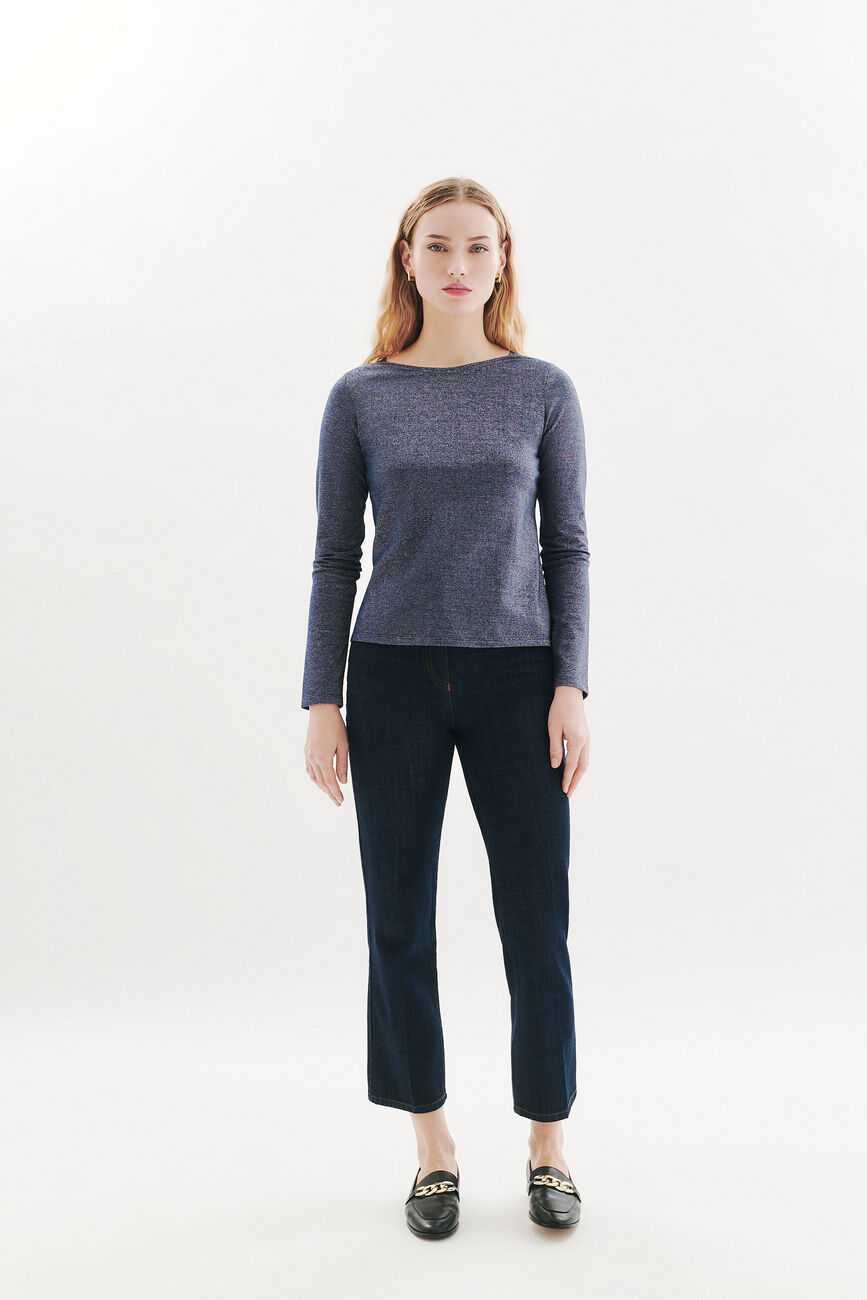 T-shirt Tjade bleu marine femme