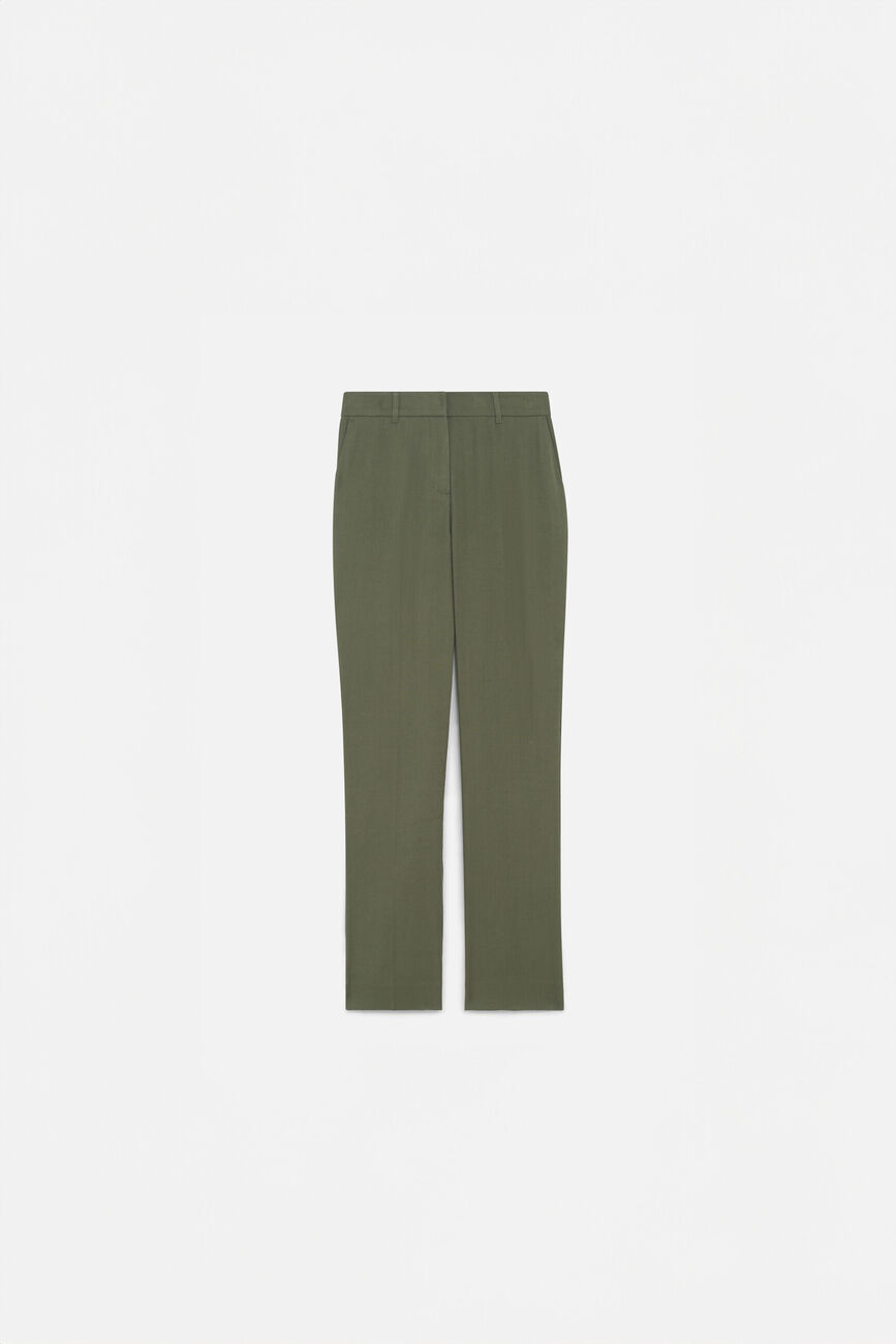 Pantalón pierrot verde caqui mujer