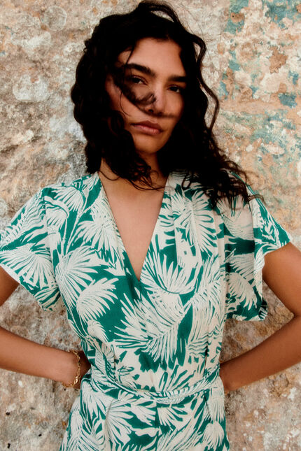 Combinaison cocotte vert emeraude femme