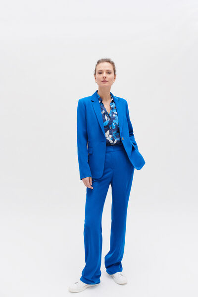 pantalon clement bleu electrique femme