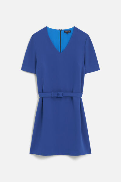 Robe reine bleu electrique femme