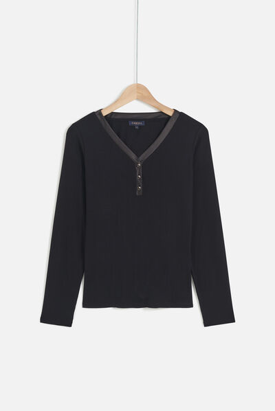 T-shirt tany noir femme