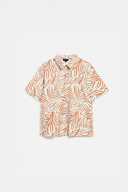 Chemisier clouane2 marron clair femme