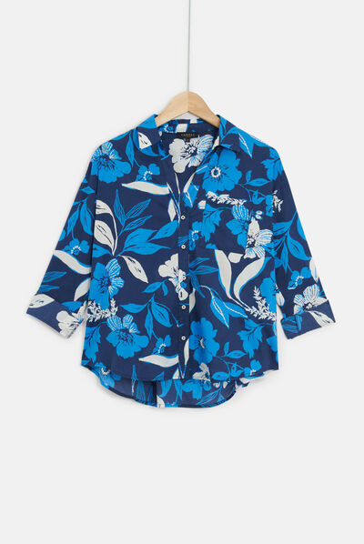 chemise florentine bleu bleu femme