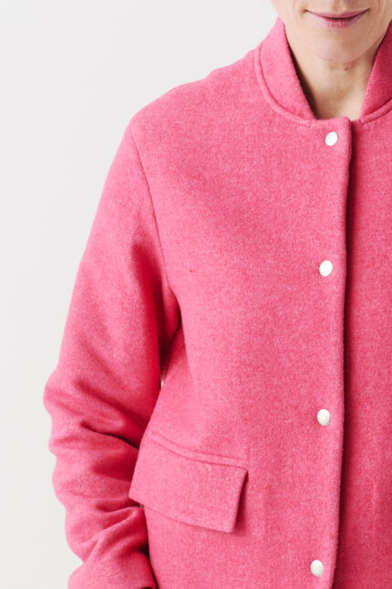 Manteau gazelle rose femme