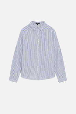 Chemise claude2 100% lin denim stone femme