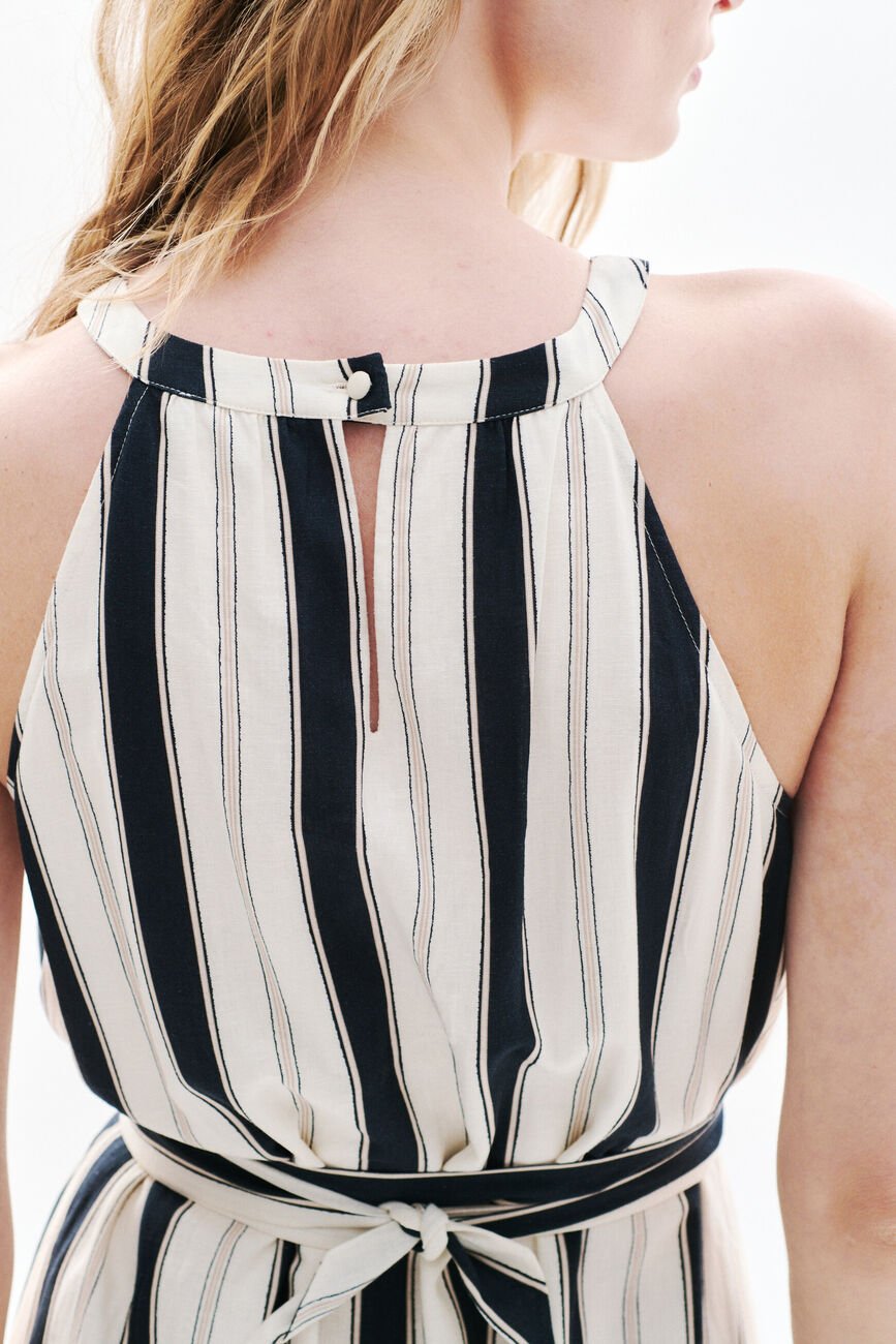 Jurk Rstripes zwart vrouw