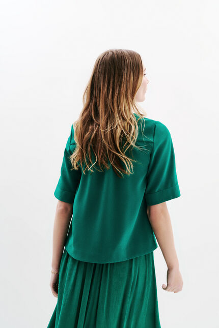 Blouse Cnoe vert foncé femme