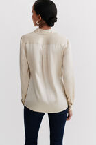 Jeanne b 100% silk shirt sand woman