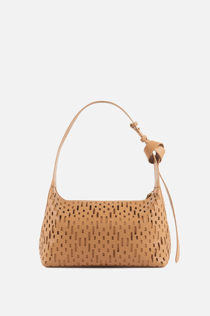 Sac Soalia en cuir taupe femme