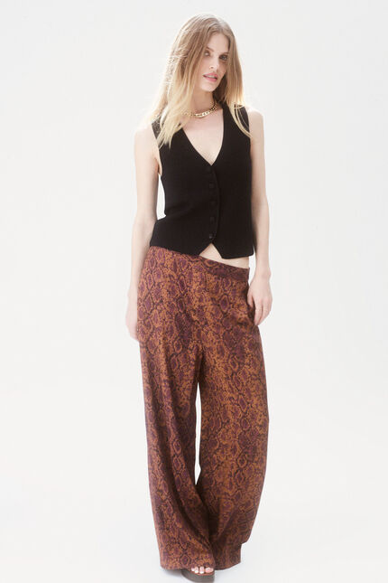 Pantalón Pandi Long marrón cognac mujer