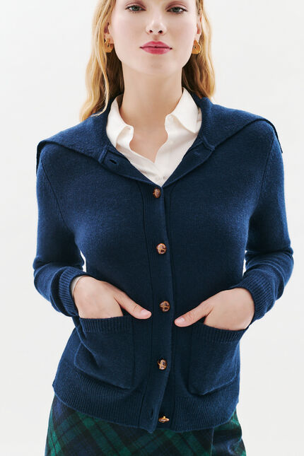 gilet mlouna blu navy donna