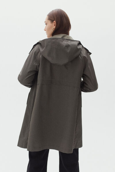 trench sofia vert kaki femme