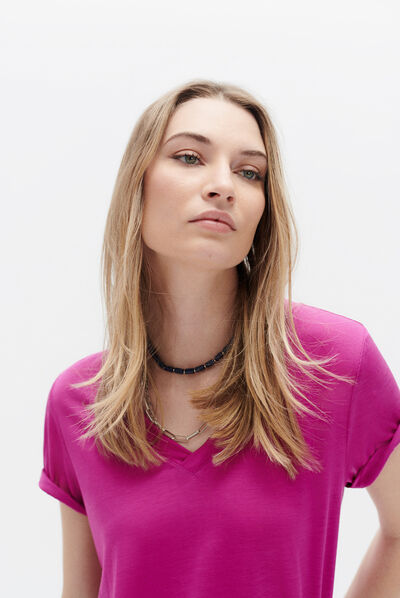 Tshirt tini violet femme