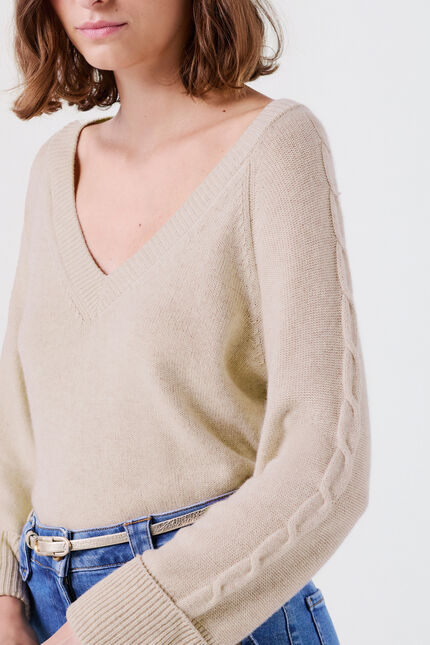 maglione mjade beige donna