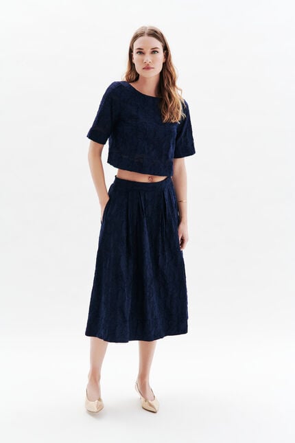 Blouse Cynthia2 bleu marine femme
