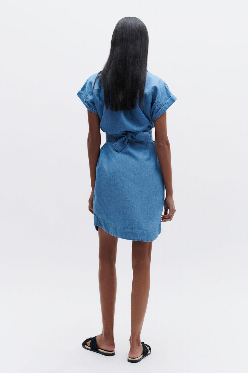 robe kelly denim baby bleu femme