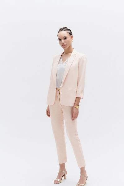Pantaloni Melody rosa chiaro donna
