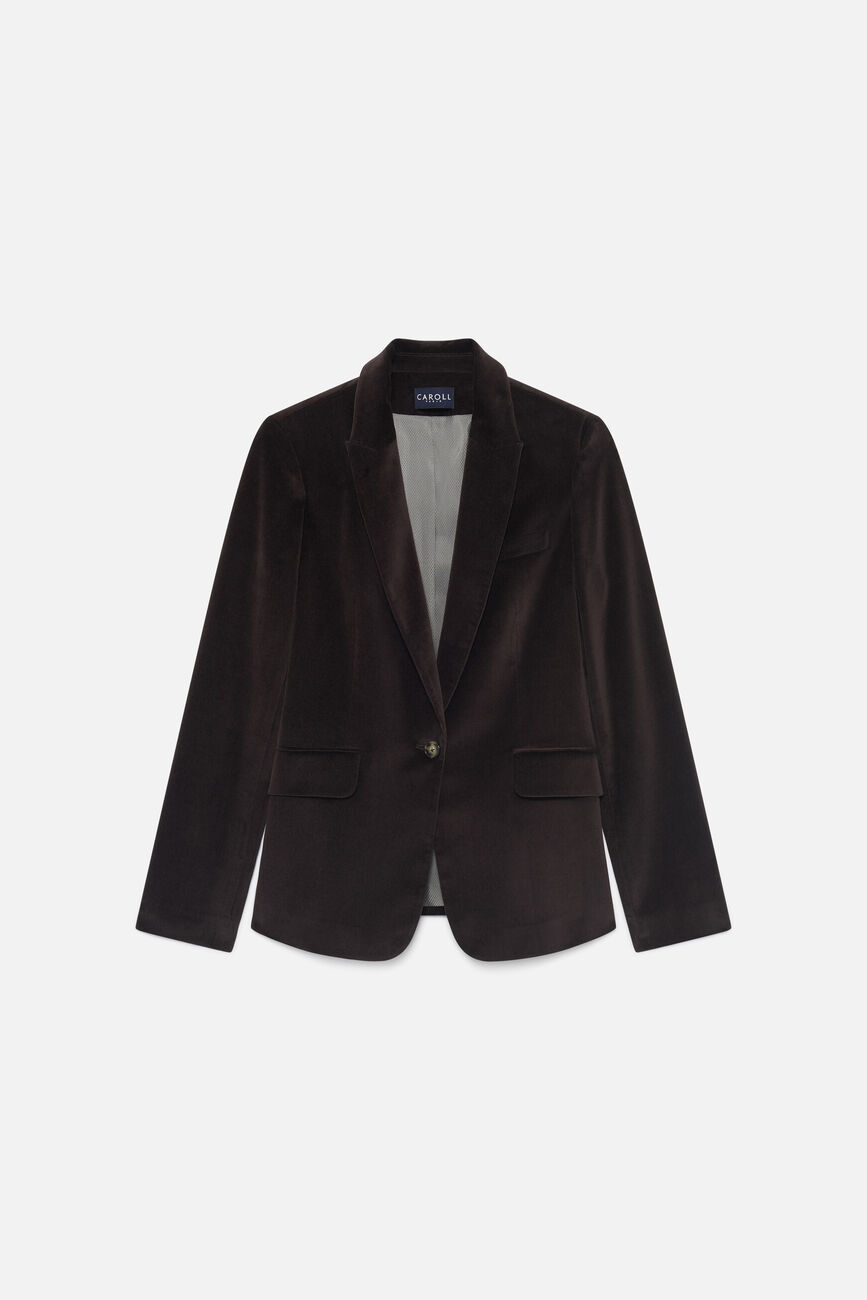 Blazer Aurora marrón chocolate mujer