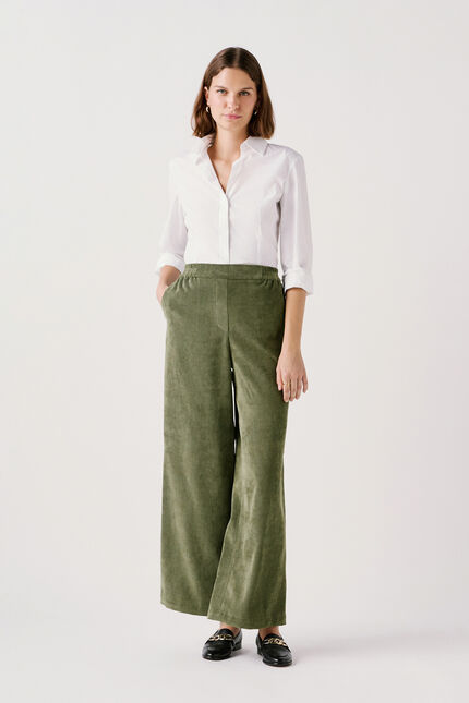 Pantalon Peinture5 vert kaki femme
