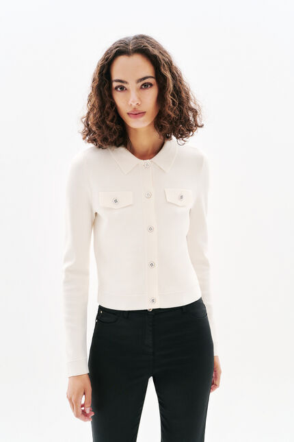 Cardigan Mflorent creme femme