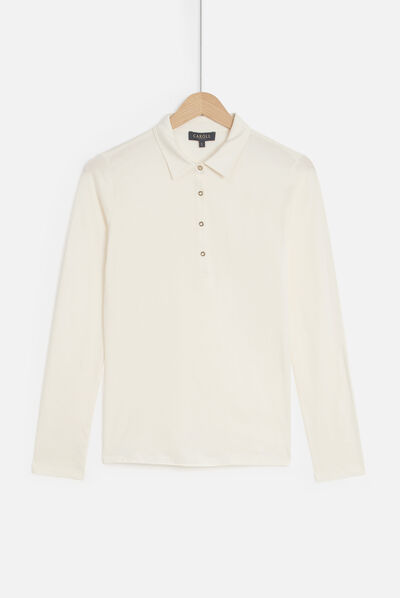 t-shirt tina b avorio donna