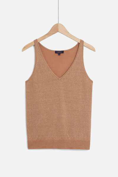 Top Nolwenn cammello donna