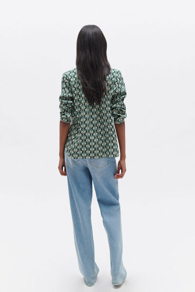 Blouse dakota vert fonce femme