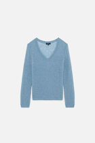 Sweater Msaralie baby blue denim woman