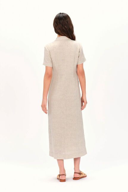 Abito rlaurie 100% lino sabbia donna