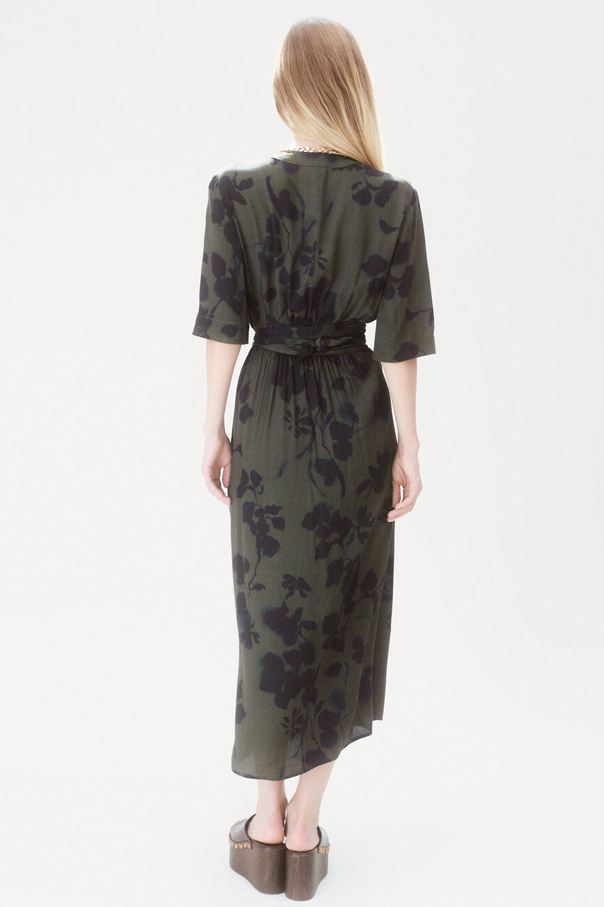 Robe Relisa vert kaki femme