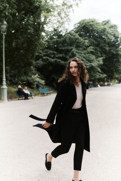manteau quentin noir femme